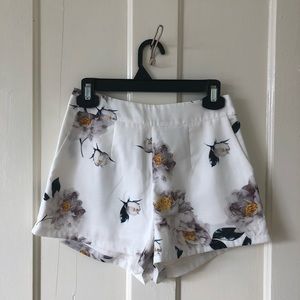Floral High-Waisted Shorts